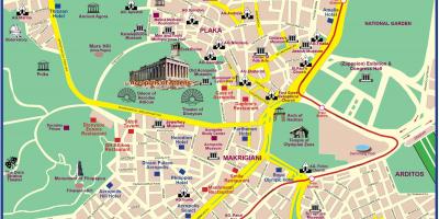 Atenas, grecia atracciones mapa