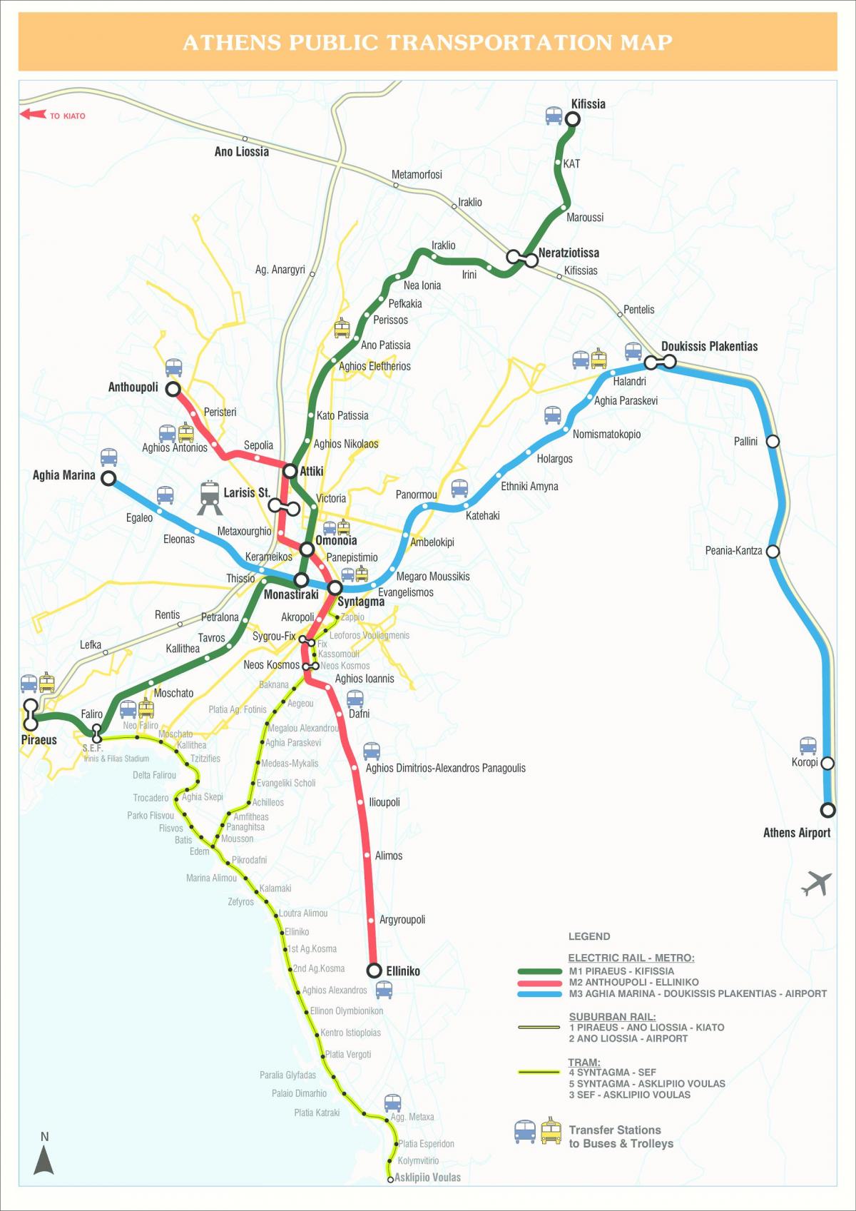 Atenas tránsito mapa