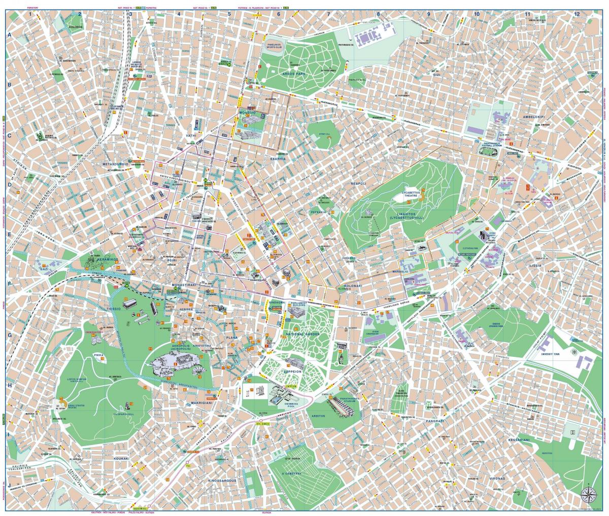 mapa de Atenas sin conexión