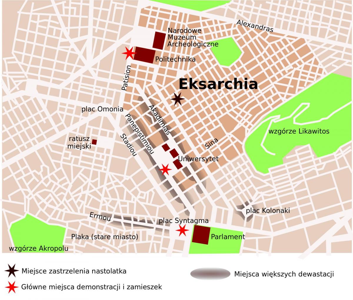 mapa de exarchia Atenas