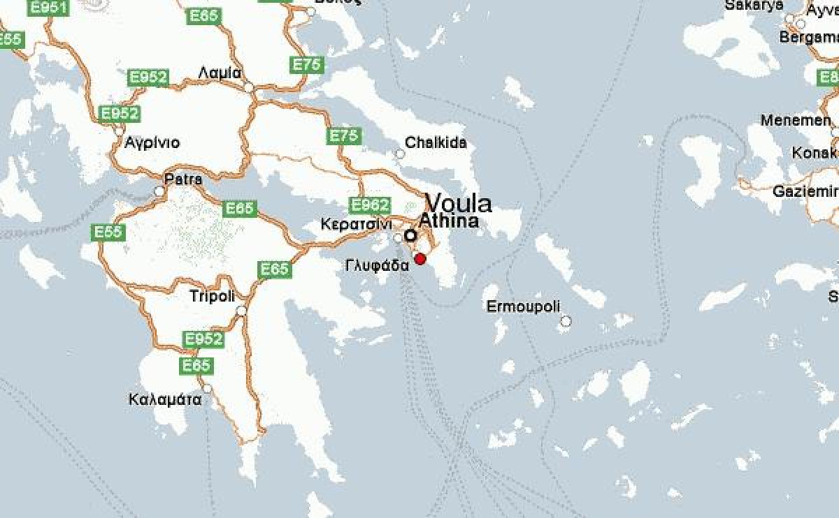 Voula grecia mapa Voula mapa de Atenas (Grecia)