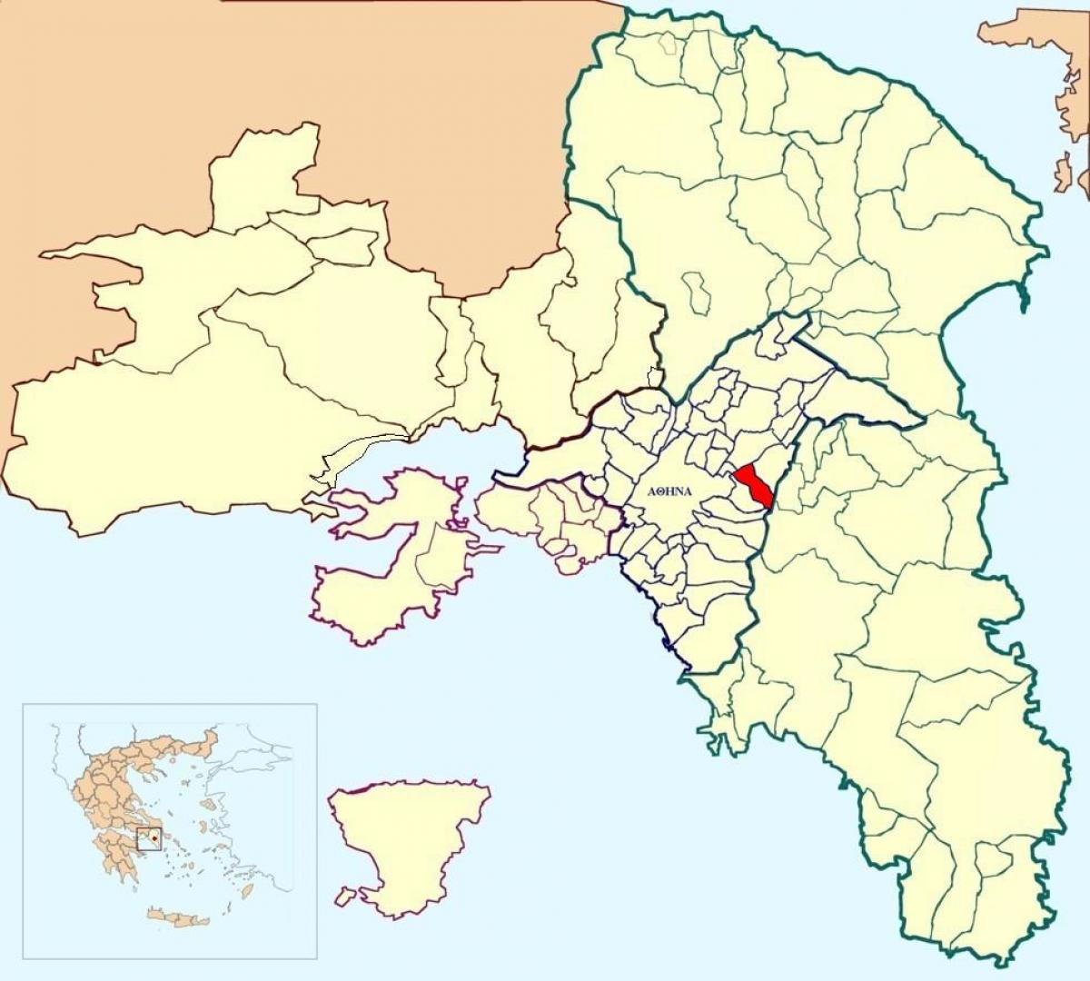 mapa de vyronas Atenas