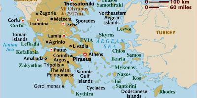 Capital de grecia mapa
