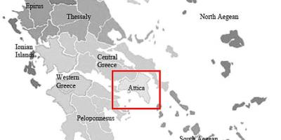 Attica, grecia mapa